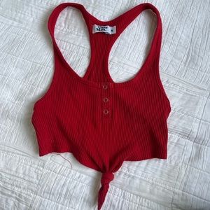 Tiger Mist red crop top